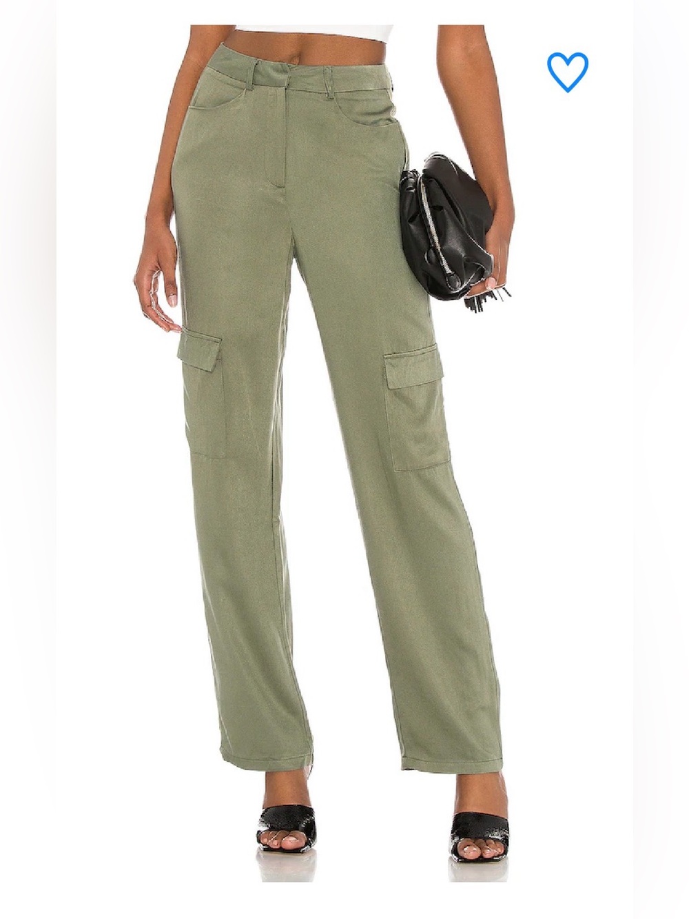 Superdown Mae Cargo Pants in Olive. Size XS